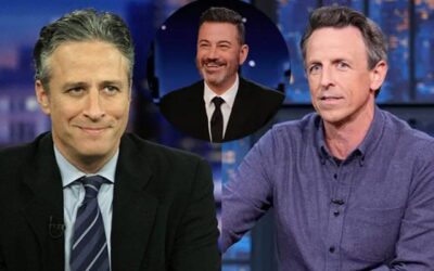Seth Meyers, Jon Stewart react as Jimmy Kimmel returns after ABC suspension