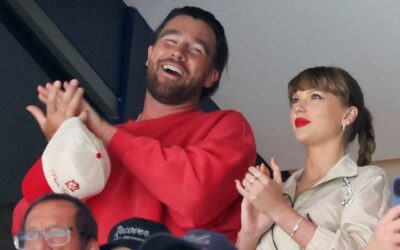 Taylor Swift keeps close watch as Travis Kelce caught in awkward encounter