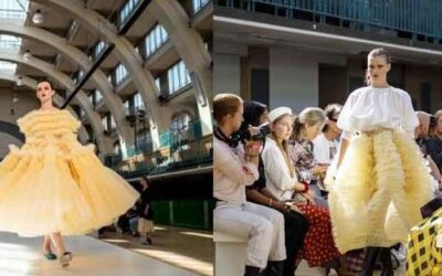 Dresses flow for Beckham, billow for Goddard: London fashion trends