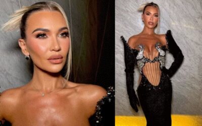 Christine McGuinness stuns in bold mesh gown for Awards night